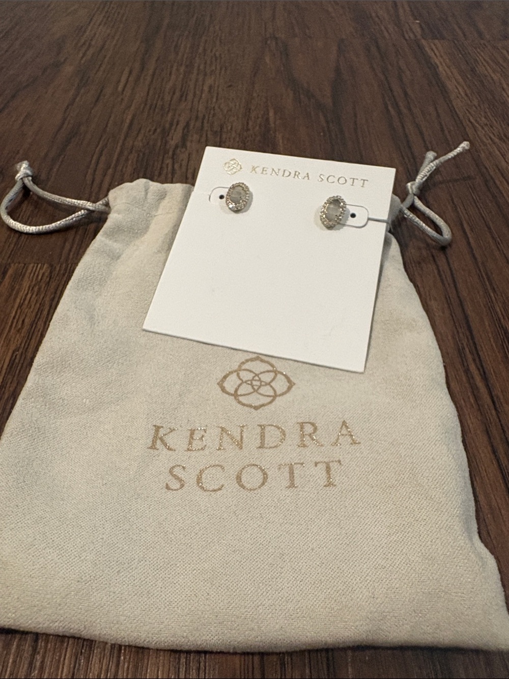 Kendra Scott Silver Crystal Stud Earrings - Clear/Silver
